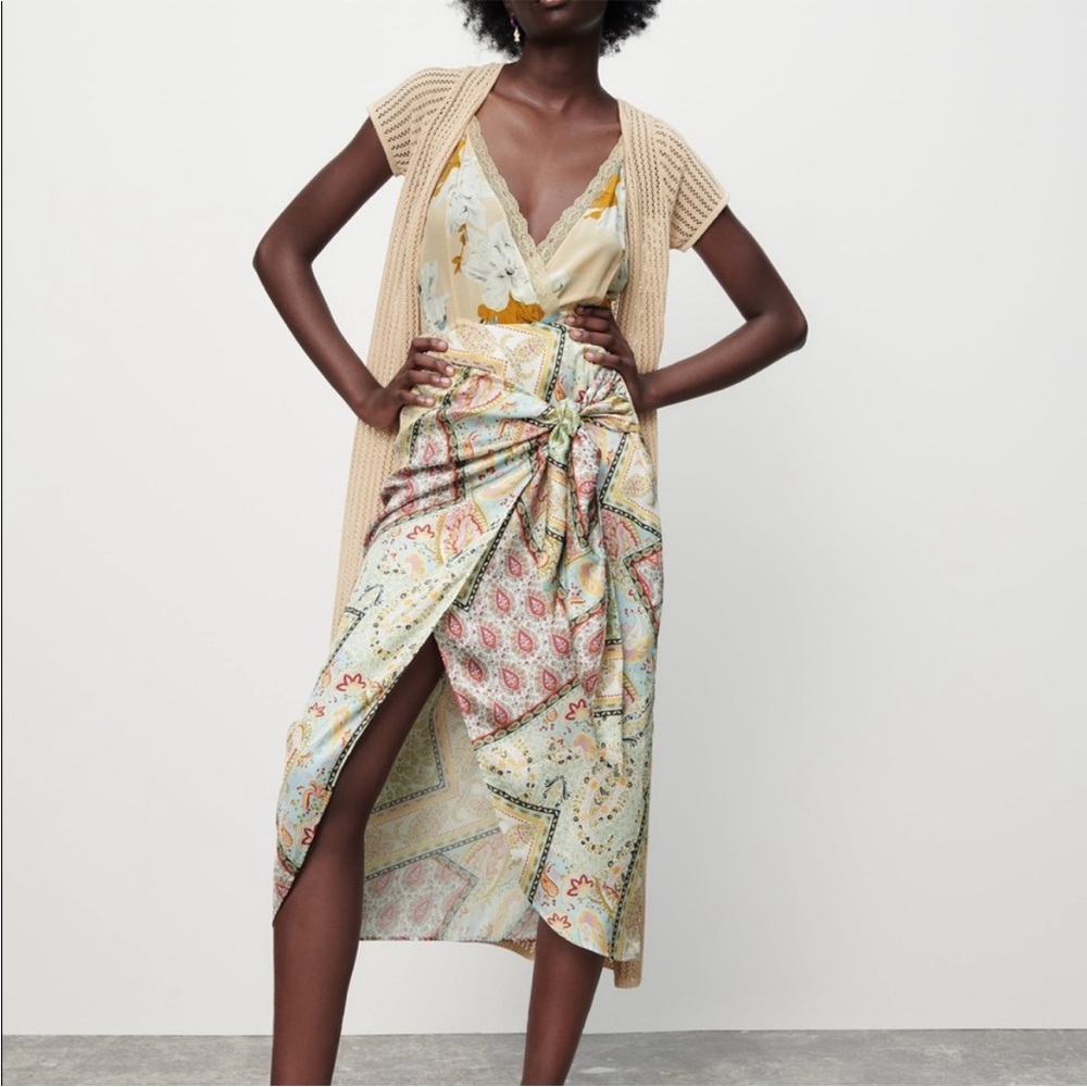 NWT Zara Wrap Skirt